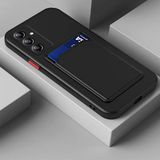 Fibaks Samsung Galaxy A56 Kılıf Kamera Korumalı Kartlıklı Cüzdanlı Kırmızı Tuşlu Siyah Silikon Kapak