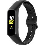 Fibaks Samsung Galaxy Fit 2 Uyumlu Yüksek Kalite Silikon Kordon Kayış Akıllı Saat Kordon Bileklik - Siyah