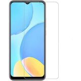 Fibaks Samsung Galaxy M12 Ekran Koruyucu Kısa Temperli Sert Cam 9H Kırılmaz Cam Koruma Maxi - Şeffaf