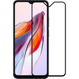 Fibaks Samsung Galaxy M14 Uyumlu Tam Kapatan Şeffaf Esnek Seramik Kırılmaz Nano Cam Ekran Koruyucu - Siyah