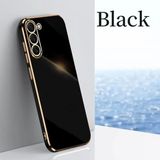 Fibaks Samsung Galaxy M34 5g Kılıf Parlak Kenarlı Altın Işlemeli Kamera Korumalı Kapak - Siyah