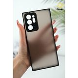 Fibaks Samsung Galaxy Note 20 Ultra Kılıf Mat Parmak Izi Yapmaz Kamera Korumalı Renkli Tuşlu Sert Silikon - Siyah