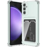 Fibaks Samsung Galaxy S23 Fe Kılıf Kamera Koruma ve Köşe Korumalı Kartlıklı Cüzdanlı Darbe Emici Kapak - Şeffaf