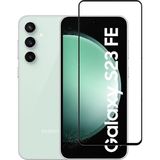 Fibaks Samsung Galaxy S23 Fe Uyumlu Tam Kapatan Tamperli Cam Ekran Koruyucu Kırılmaz Cam - Şeffaf