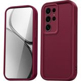 Fibaks Samsung Galaxy S23 Ultra Uyumlu Kılıf Kamera Korumalı Yumuşak Dokulu Darbe Emici Bordo Silikon Kapak - Mürdüm
