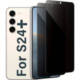 Fibaks Samsung Galaxy S24 Plus Uyumlu Hayalet Ekran Koruyucu Tam Kapatan Gizli Tamperli Cam - Siyah