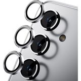 Fibaks Samsung Galaxy S25 Kamera Koruma Renkli Lens Koruyucu Temperli Cam Koruma - Gümüş