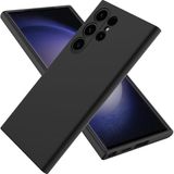 Fibaks Samsung Galaxy S25 Ultra Kılıf Kadife Lansman Soft Yumuşak Liquid Silikon Kamera Korumalı Kapak - Siyah