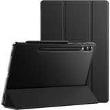 Fibaks Samsung Galaxy Tab S9 Fe Plus 12.4 Inch Uyumlu Smart Kapak Katlanabilir Koruyucu Kapak Tablet Kılıfı - Glx S9FE+ - Siyah