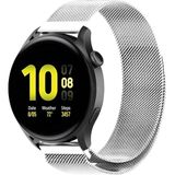 Fibaks Samsung Galaxy Watch 6 Classic 43MM - 47MM 20MM Uyumlu Metal Hasır Örgü Mıknatıslı Milano Loop Kordon - Watch 6 Clsc - Gümüş