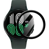 Fibaks Samsung Galaxy Watch 7 40MM Uyumlu Tam Kaplayan Kavisli Siyah Çerçeveli Saat Ekran Koruyucu - Glx 7 40mm