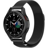 Fibaks Samsung Galaxy Watch Active 2 20MM Uyumlu Metal Hasır Örgü Mıknatıslı Milano Loop Kordon - Siyah