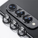 Fibaks Samsung Galaxy Z Fold 5 Uyumlu Uygulama Aparatlı Renkli Kamera Lens Koruyucu Cam Kamera Koruma - Siyah