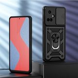 Fibaks Tecno Camon 19 Pro Kılıf Kamera Korumalı Sürgülü Yüzüklü Armor Military Tank Koruyucu Kapak - Siyah