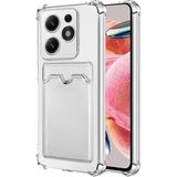 Fibaks Tecno Spark 10 Pro Kılıf Kamera Koruma ve Köşe Korumalı Kartlıklı Cüzdanlı Darbe Emici Kapak - Şeffaf