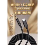 Fibaks Type-C to 3.5mm Jack Aux Ses Kablosu Mikrofon Destekli Yüksek Kalite Araç Ses Aktarım Dönüştürücü