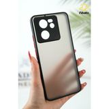 Fibaks Xiaomi Mi 13T Kılıf Mat Renkli Tuşlu Silikon - Siyah