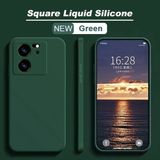 Fibaks Xiaomi Mi 13T Pro Kadife Lansman Soft Yumuşak Liquid Silikon Kamera Korumalı Kılıf - Yeşil