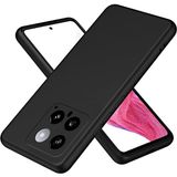 Fibaks Xiaomi Mi 14 Kılıf Kamera Çıkıntılı Içi Kadife Lansman Yumuşak Dokulu Silikon Kapak - Siyah