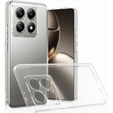 Fibaks Xiaomi Mi 14T Kılıf Kamera Korumalı Şeffaf Ultra Ince Esnek Renksiz Silikon Kapak