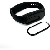 Fibaks Xiaomi Mi Band 7 Uyumlu Tam Kaplayan Ultra Ince Kavisli Siyah Çerçeveli Saat Ekran Koruyucu Pet