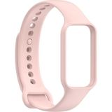 Fibaks Xiaomi Mi Band 8 Active Uyumlu Yüksek Kalite Silikon Kordon Kayış Akıllı Saat Kordon Bileklik - Pembe