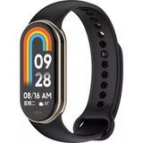 Fibaks Xiaomi Mi Band 8 Kordon Akıllı Bileklik Kordonu Klasik Renkli Silikon Kayış Bileklik - Siyah
