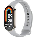 Fibaks Xiaomi Mi Band 8/9 Kordon Akıllı Bileklik Kordonu Klasik Renkli Silikon Kayış Bileklik - Gri