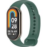 Fibaks Xiaomi Mi Band 8/9 Uyumlu Kordon Akıllı Bileklik Kordonu Klasik Renkli Silikon Kayış Bileklik - Yeşil
