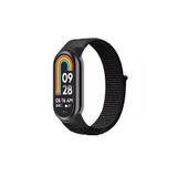 Fibaks Xiaomi Mi Band 8/9/10 Uyumlu Cırtlı Hasır Dokuma Akıllı Saat Kordon Kayış Bileklik