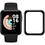Fibaks Xiaomi Mi Watch Lite 2 Uyumlu Tam Kaplayan Ultra Ince Kavisli Siyah Çerçeveli Saat Ekran Koruyucu Pet - Mi Wtch Lite 2