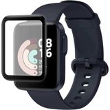 Fibaks Xiaomi Mi Watch Lite Uyumlu Tam Kaplayan Ultra Ince Kavisli Siyah Çerçeveli Saat Ekran Koruyucu Pet - Mi Wtch Lite