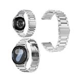 Fibaks Xiaomi Pace Kordon Paslanmaz Çelik Stainless Steel Baklalı Ayarlanabilir Akıllı Saat Kordonu - Gümüş - Amazfit Pace