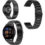 Fibaks Xiaomi Pace Kordon Paslanmaz Çelik Stainless Steel Baklalı Ayarlanabilir Akıllı Saat Kordonu - Siyah - Amazfit Pace