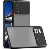 Fibaks Xiaomi Poco X4 Pro 5g Kılıf Mat Parmak Izi Yapmaz Kamera Korumalı Renkli Tuşlu Sert Silikon Kapak - Siyah