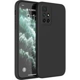 Fibaks Xiaomi Redmi 10 2022 Kamera Çıkıntılı Içi Kadife Lansman Yumuşak Dokulu Silikon Kılıf - Siyah