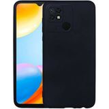 Fibaks Xiaomi Redmi 10C Kılıf Premier Silikon Lüks Ince Mat Renkli Yumuşak Silikon Kapak - Siyah