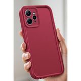 Fibaks Xiaomi Redmi 12 4g Uyumlu Kılıf Kamera Korumalı Yumuşak Dokulu Darbe Emici Bordo Silikon Kapak - Mürdüm