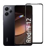 Fibaks Xiaomi Redmi 12 Uyumlu Tam Kapatan Tamperli Cam Ekran Koruyucu Kırılmaz Cam - Şeffaf