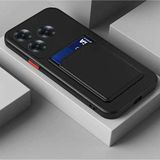Fibaks Xiaomi Redmi 13 4g Kılıf Kamera Korumalı Kartlıklı Cüzdanlı Kırmızı Tuşlu Siyah Silikon Kapak