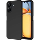 Fibaks Xiaomi Redmi 13C Kılıf Kamera Çıkıntılı Içi Kadife Lansman Yumuşak Dokulu Silikon Kapak - Siyah