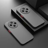 Fibaks Xiaomi Redmi 14C 4g Kılıf Mat Parmak Izi Yapmaz Kamera Korumalı Renkli Tuşlu Sert Silikon Kapak - Siyah