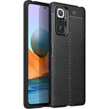 Fibaks Xiaomi Redmi Note 10 Pro Kılıf Rugan Armor Deri Görünümlü Parmak İzi Yapmaz Dayanıklı Niss Silikon Kapak - Siyah