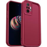 Fibaks Xiaomi Redmi Note 10 Pro Uyumlu Kılıf Kamera Korumalı Yumuşak Dokulu Darbe Emici Bordo Silikon Kapak - Mürdüm