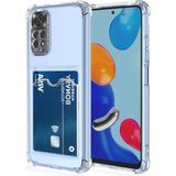 Fibaks Xiaomi Redmi Note 11 Pro 4g 5g/12 Pro 4g Kılıf Kamera Koruma Köşe Korumalı Kartlıklı Cüzdanlı Kapak - Şeffaf