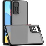 Fibaks Xiaomi Redmi Note 11 Pro Kılıf Mat Parmak Izi Yapmaz Kamera Korumalı Renkli Tuşlu Sert Silikon Kapak - Siyah