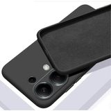 Fibaks Xiaomi Redmi Note 13 4g Kılıf Kadife Lansman Soft Yumuşak Liquid Silikon Kamera Korumalı Kapak - Siyah