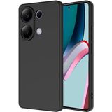 Fibaks Xiaomi Redmi Note 13 Pro 4g Kılıf Kadife Lansman Soft Yumuşak Liquid Silikon Kamera Korumalı Kapak - Siyah