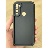 Fibaks Xiaomi Redmi Note 8 Kılıf Kamera Korumalı Yumuşak Dokulu Darbe Emici Siyah Silikon Kapak