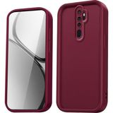 Fibaks Xiaomi Redmi Note 8 Pro Uyumlu Kılıf Kamera Korumalı Yumuşak Dokulu Darbe Emici Bordo Silikon Kapak - Mürdüm